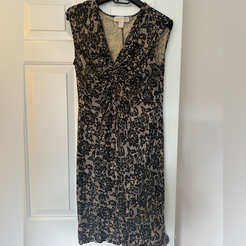 Lace print dress